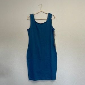 Blue denim tank dress